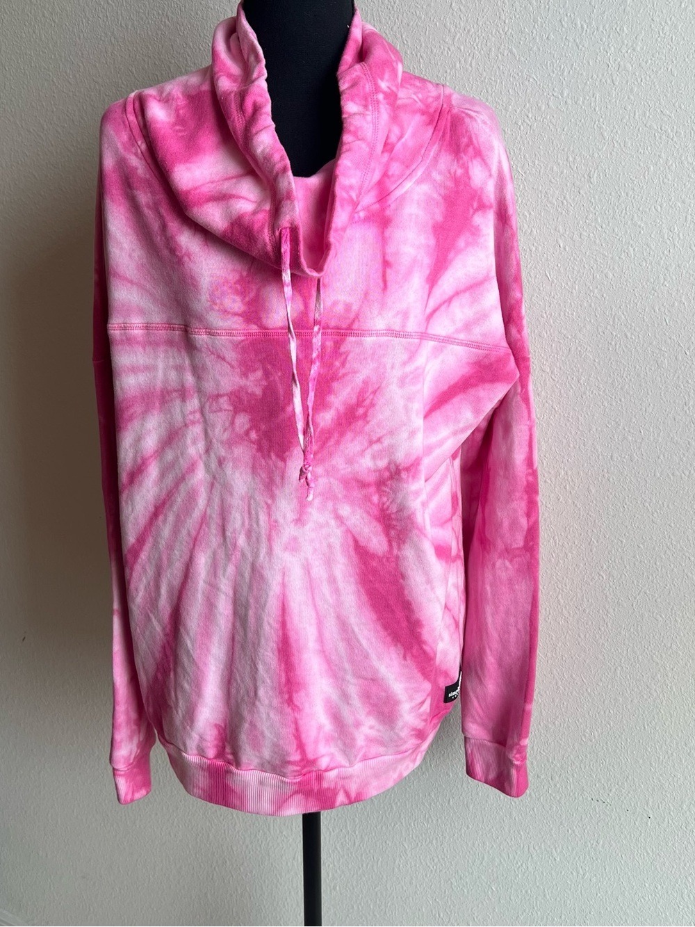 Simply Southern Pink Tie-Dye Cowl Neck Sweatshirt